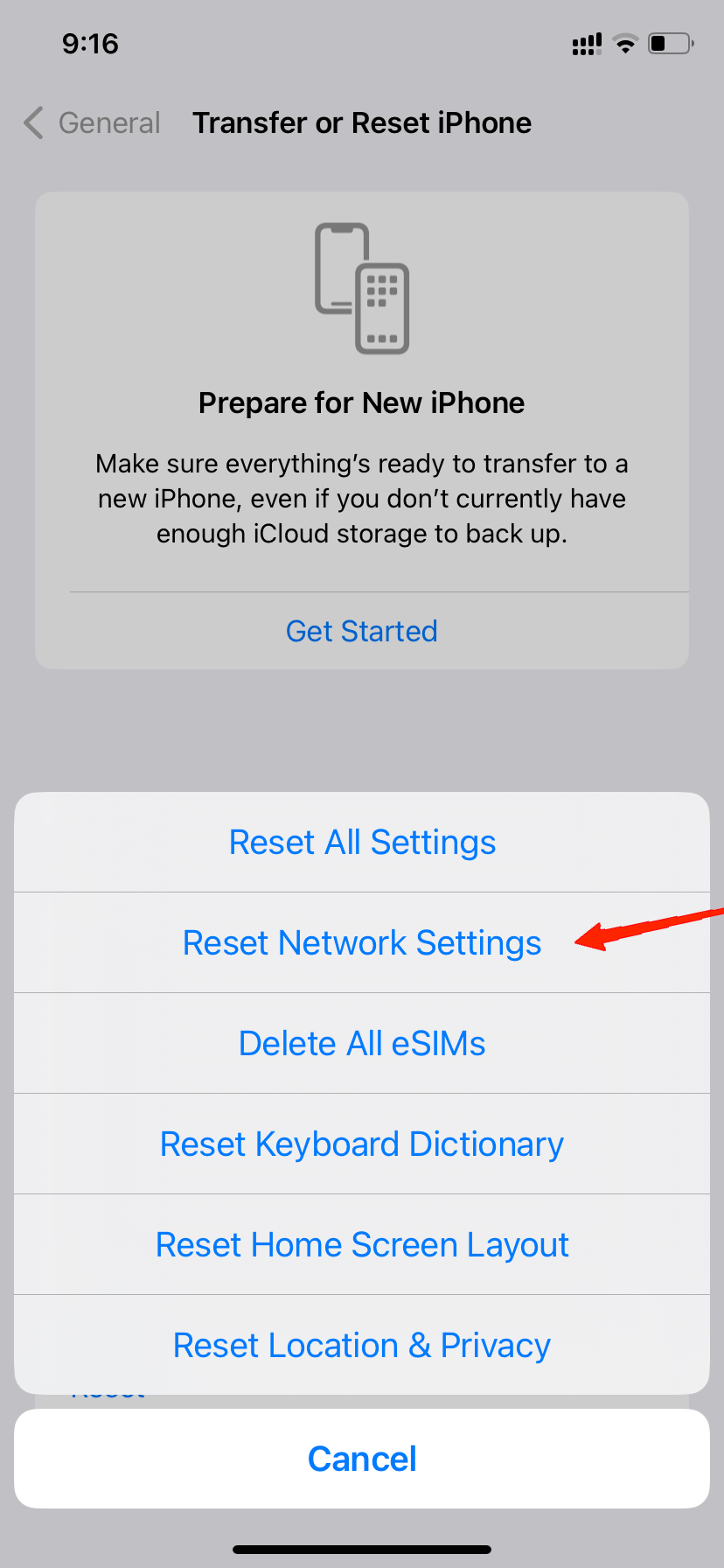 Why Can't I See Pictures on iMessage? Easy Fixes! 16 From the menu, select 'Reset Network Settings'.