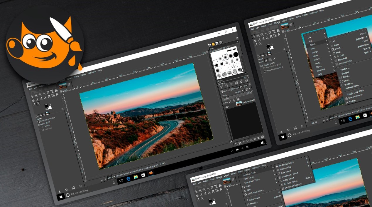 Detailed Guide Comparing GIMP and Krita 2 GIMP Interface