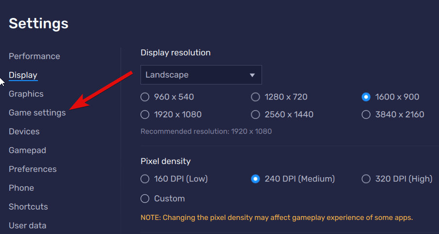 How to Install and Use BlueStacks on Windows 11? 20 Game settings option from left navigation panel