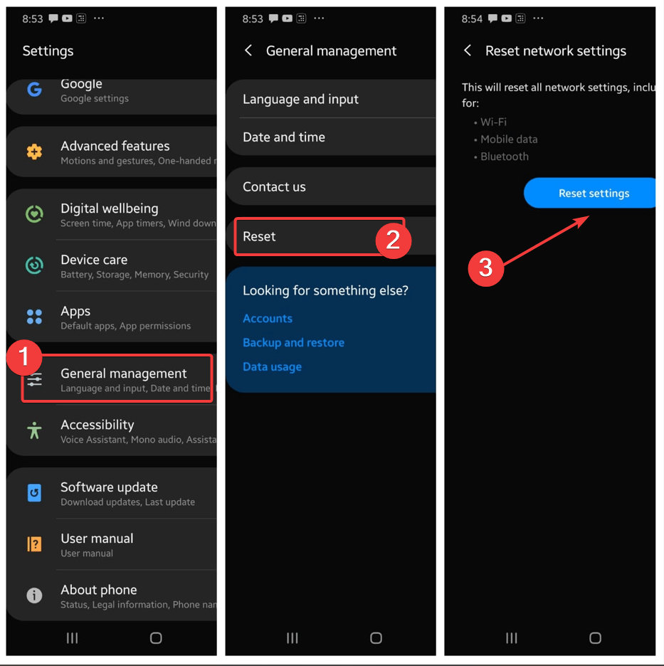 10 Ways to Fix WiFi Login Page Not Displaying on Android 6 General Management, Reset, Reset Settings