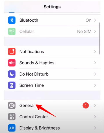 General Settings iPhone