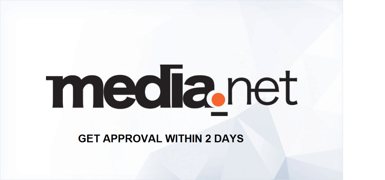 Get media net approval