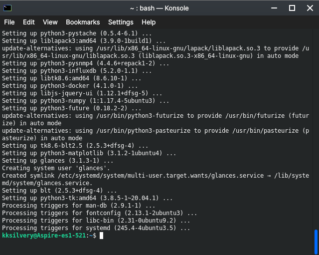 How to Check CPU and Hardware Temperature in Linux? 23 Glances_is_installed_in_a_couple_of_minutes
