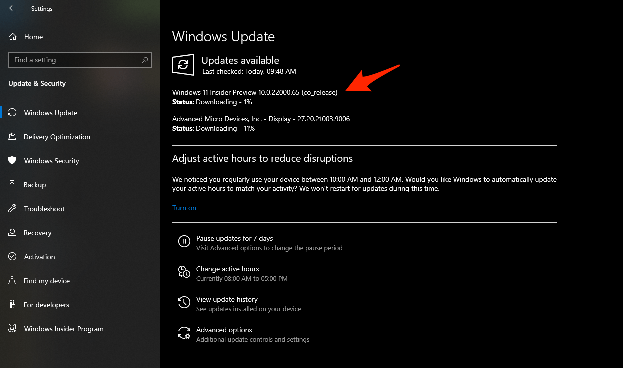 How to Install Windows 11 on AMD Computer? 19 Go back and then go to Windows Update. You should find Windows 11 Insider Preview in the list