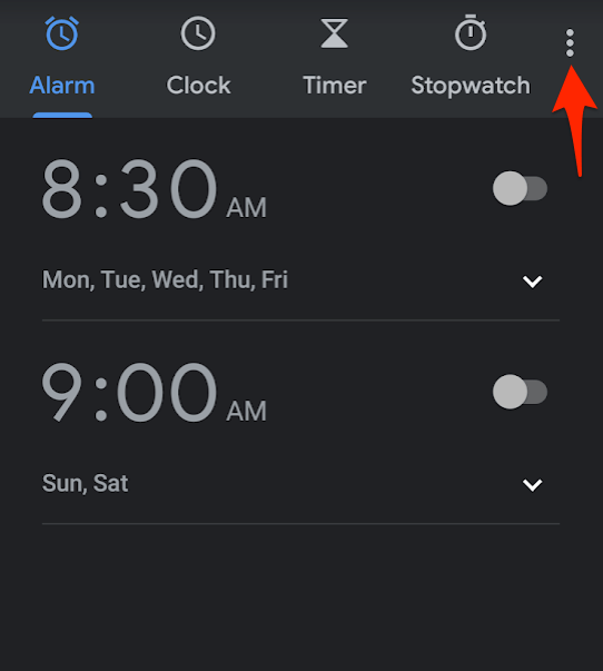 Android Dark Mode Theme: 7 Official Apps Supporting Night Mode 11 Google Clock App Night Theme Settings