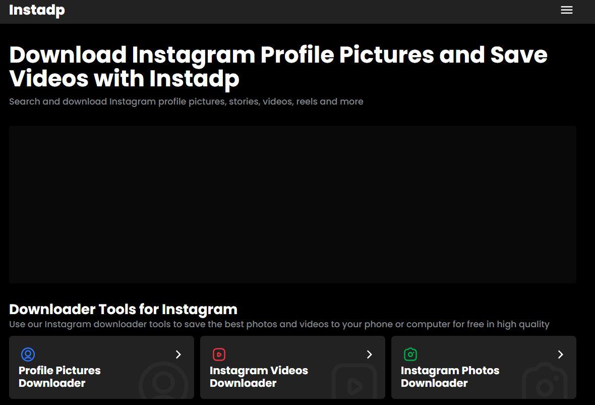 How to View Full-Size Instagram Photos? 7 Head over to the instadp.com website and from the top menu bar, click the Profile Picture Downloader option