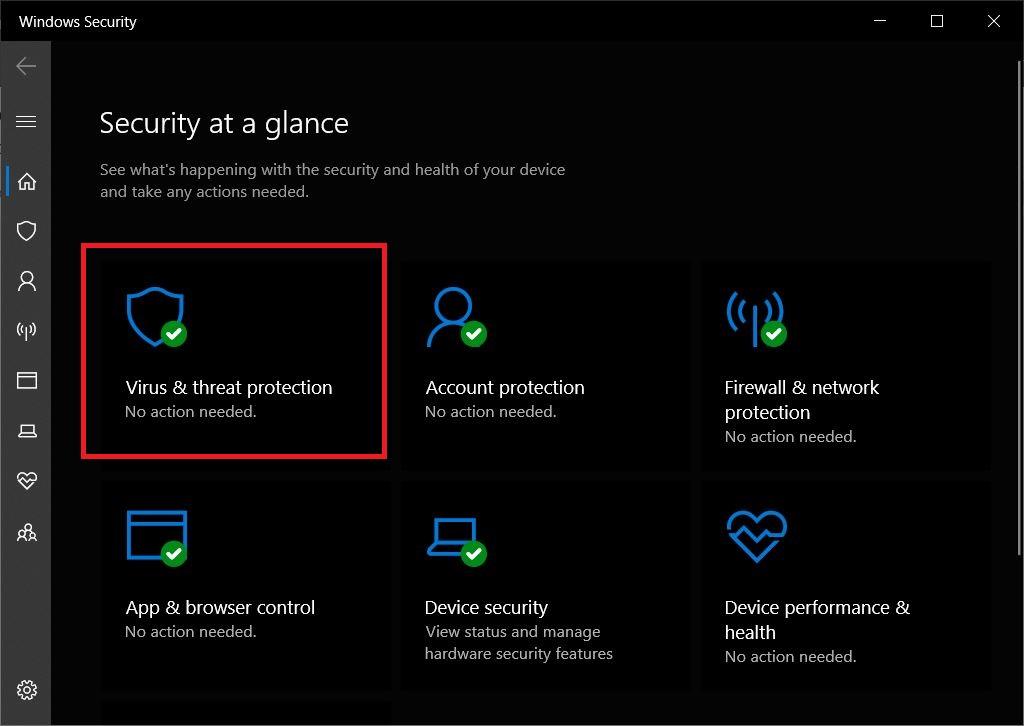 How to Stop 'Antimalware Service Executable' High Usage? 5 Head to the Virus & Threat Protection option