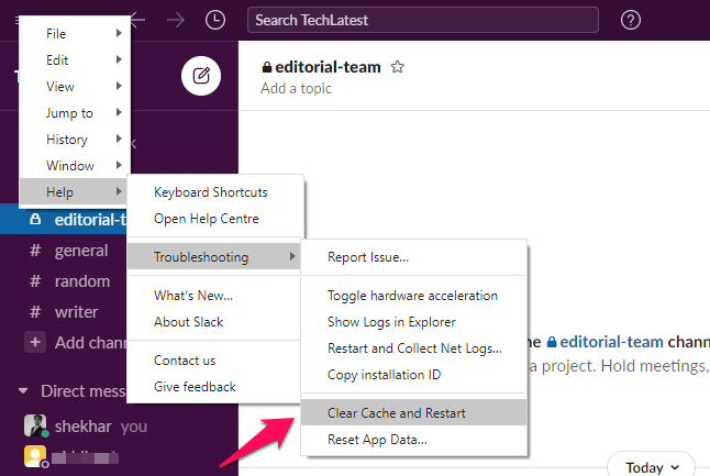 Help -> Troubleshooting -> Clear Cache and Restart