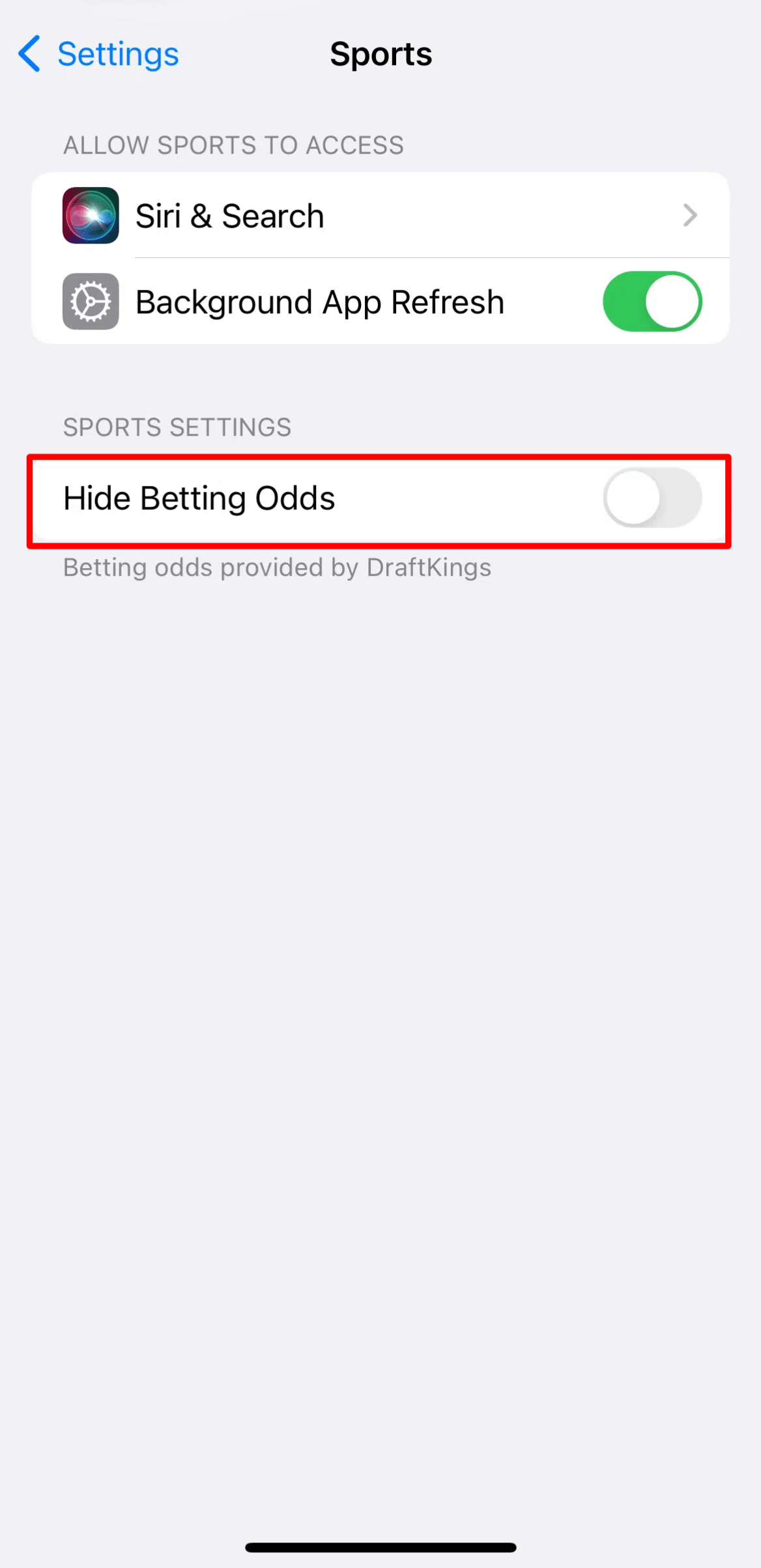 How to Turn Off Betting Odds on the Apple Sports App 2 Hide Betting Odds