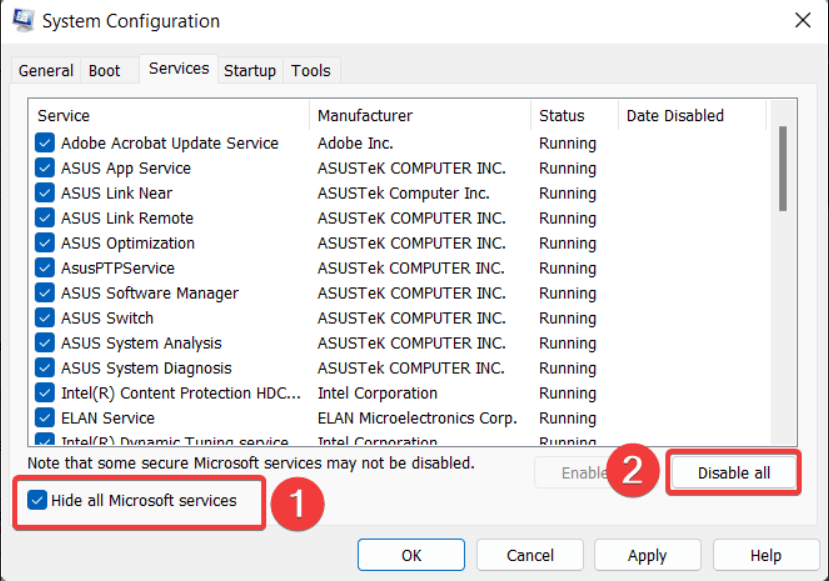 How to Fix Missing Cellular Option in Windows 11? 24 Hide all Microsoft services