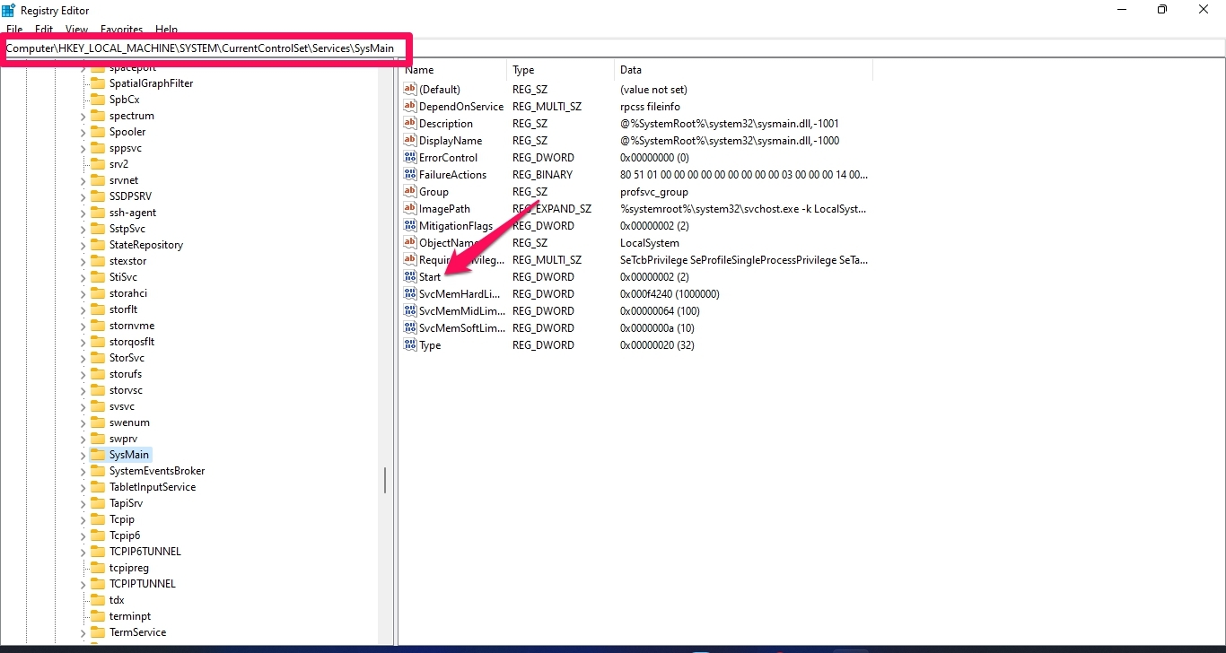 Fix: Service Host SysMain High disk Usage in Windows 11 5 Hkey Start