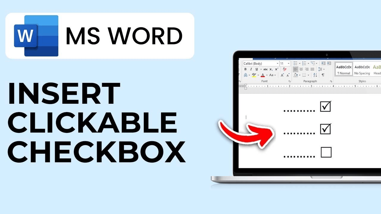 How to Add Checkboxes to Word Document 1 How to Add Checkboxes to Word Document 1