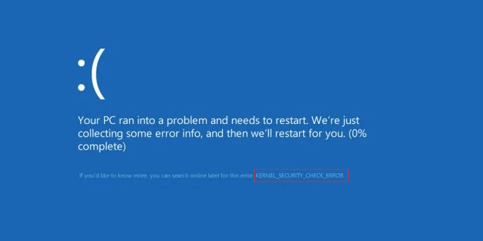 How to Fix Kernel_Security_Check_Failure Error? 2 How to Fix Kernel Security Check Failure Error