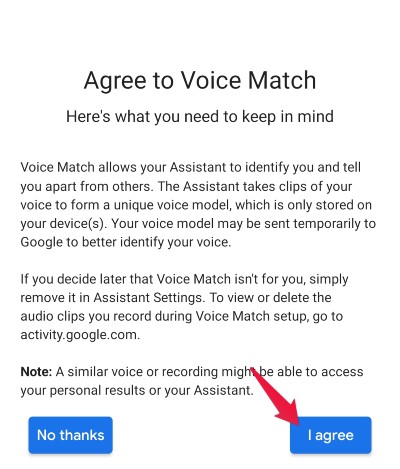 How to Use Google Assistant with Screen Locked? 11 I agree pop-up