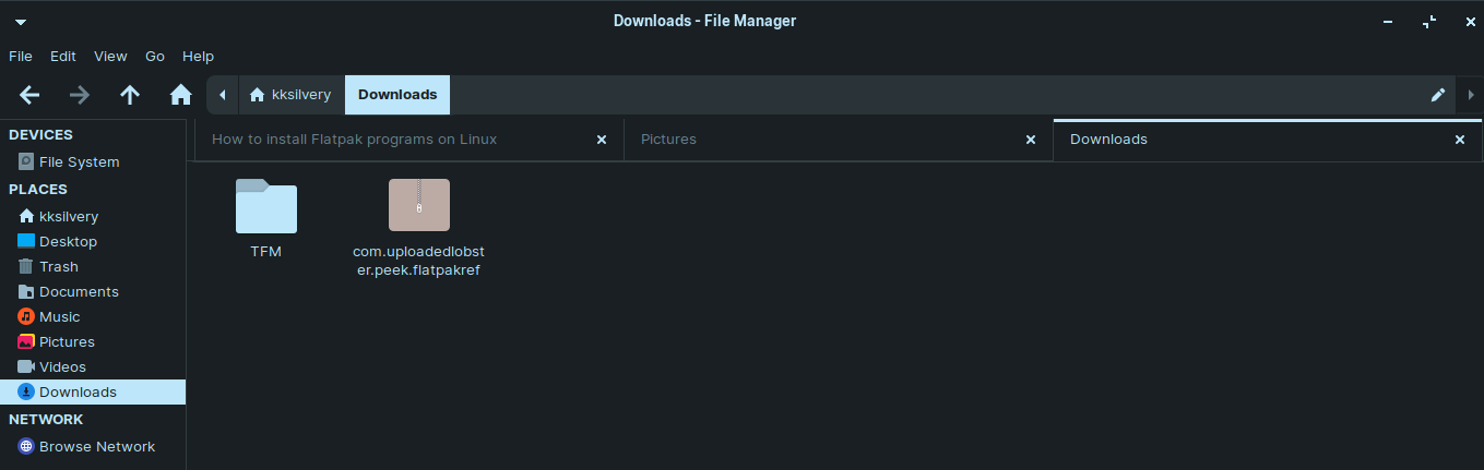 How to Install Flatpak Programs on Linux? 14 I saved the file (Downloads folder) and double-click to open it
