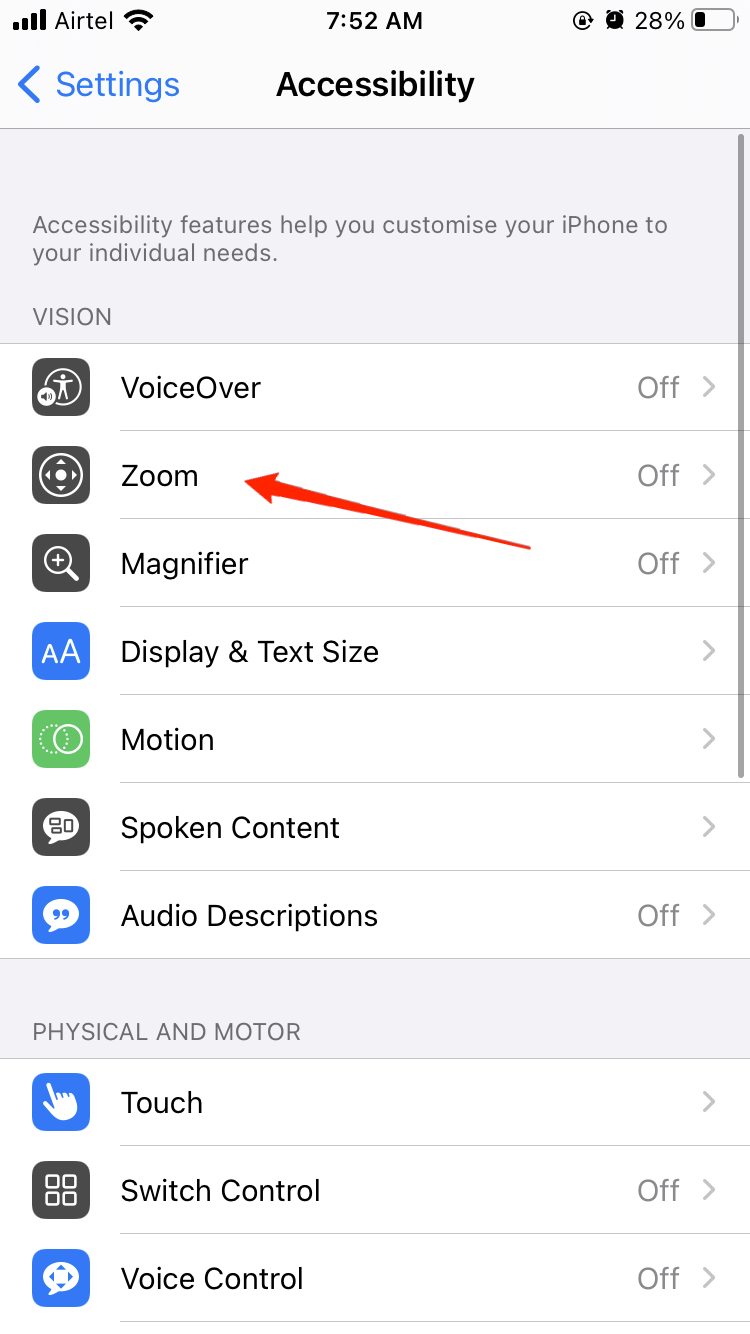 How to Fix iPhone Screen Turns Black and White? 5 zoom settings iphone