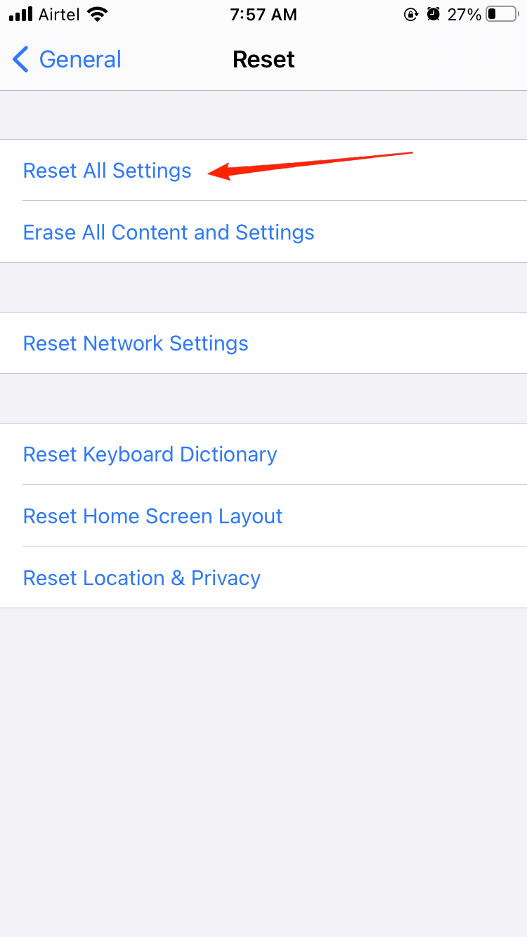 How to Fix iOS 16 Keyboard Not Working? 4 reset all settings