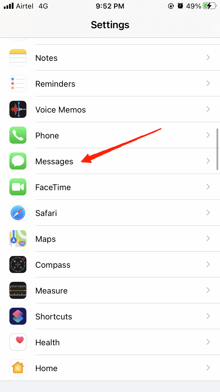 10 Ways to Fix Apple Watch Not Vibrating 9 Scroll down and click on the Messages application