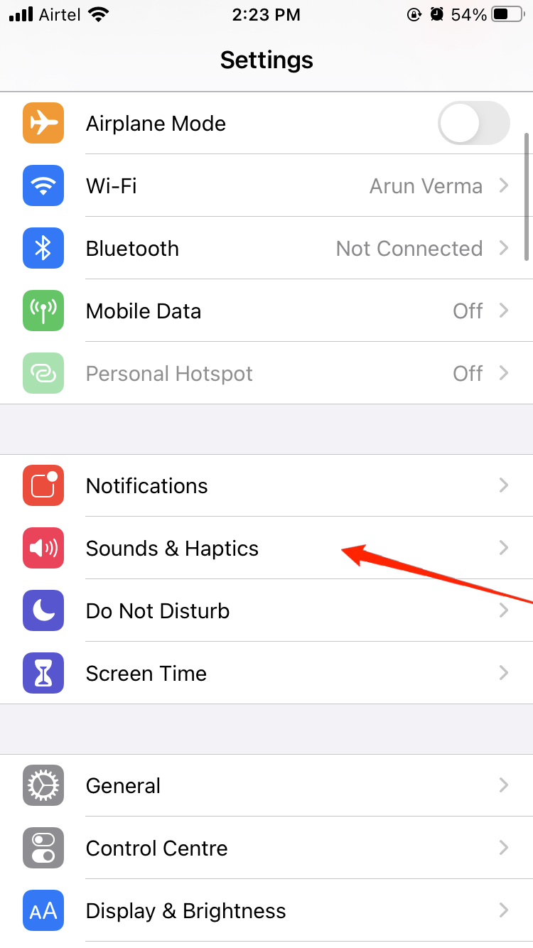 sound and haptics iphone
