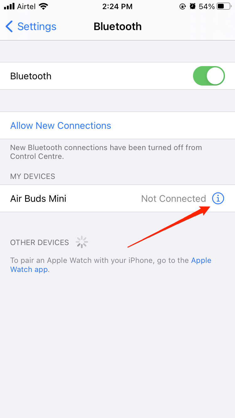 bluetooth device type settings