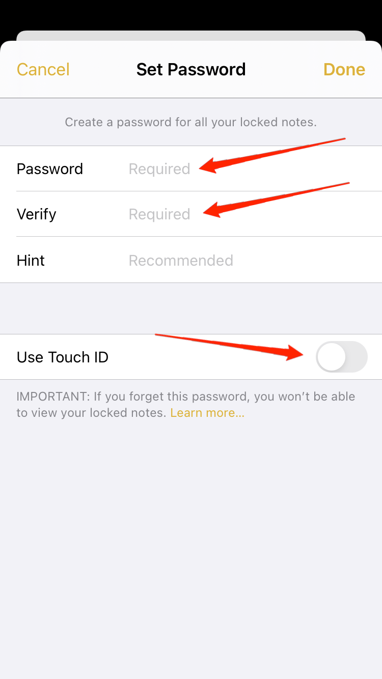 How to Lock iPhone Notes? 4 notes password hint iphone