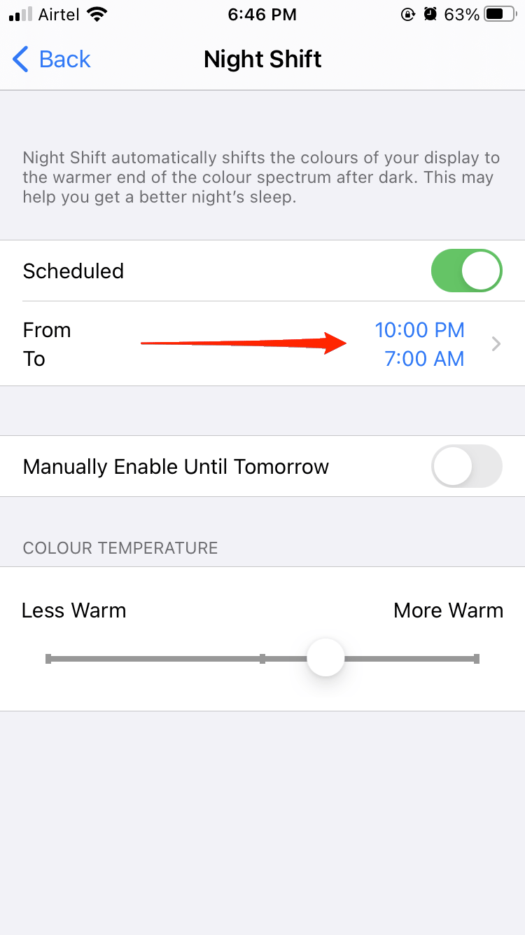 How to Setup Night Mode in iPhone? 5 night shift schedule settings iphone