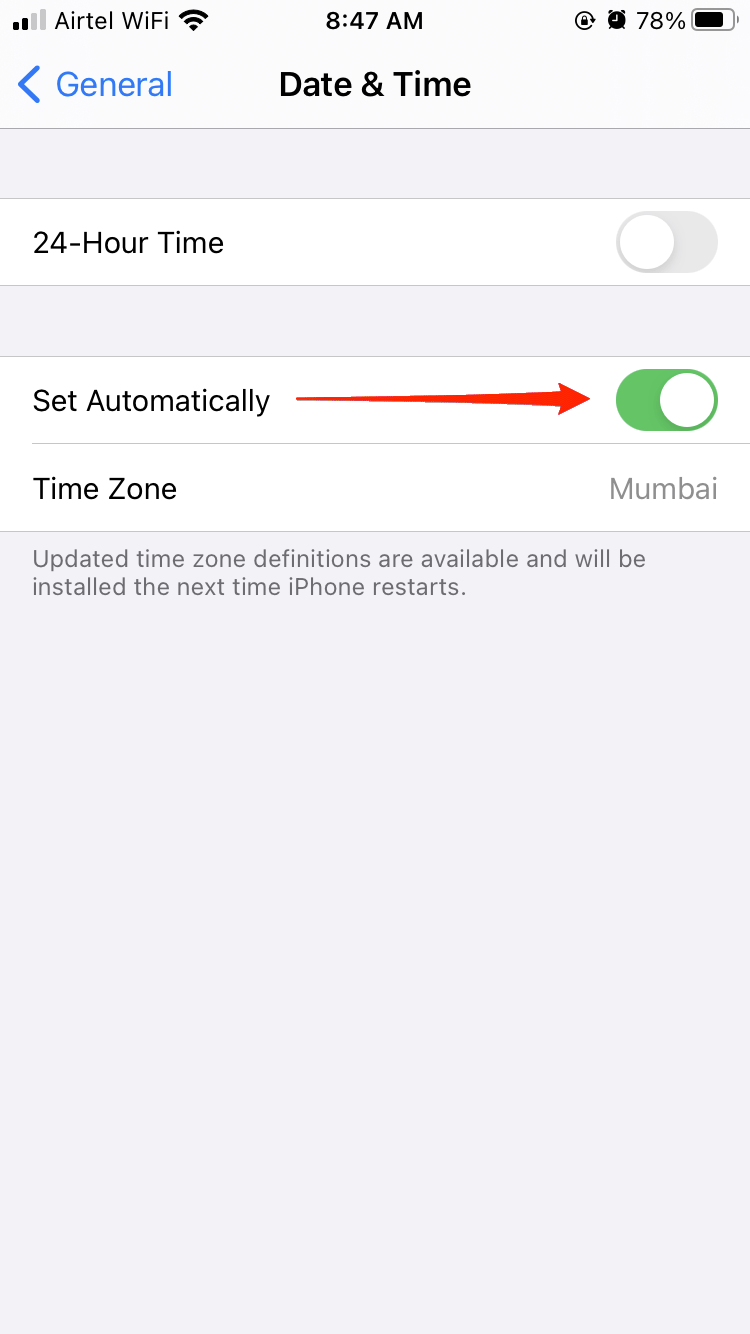 How to Fix Netflix Not Working on iPhone 4 set automatic time iphone
