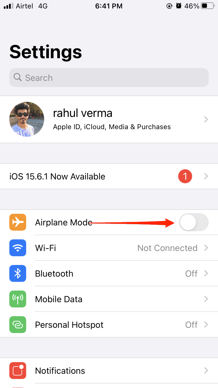 iPhone Connected to WiFi but Internet Not Working: How to Fix! 5 toggle airplane mode