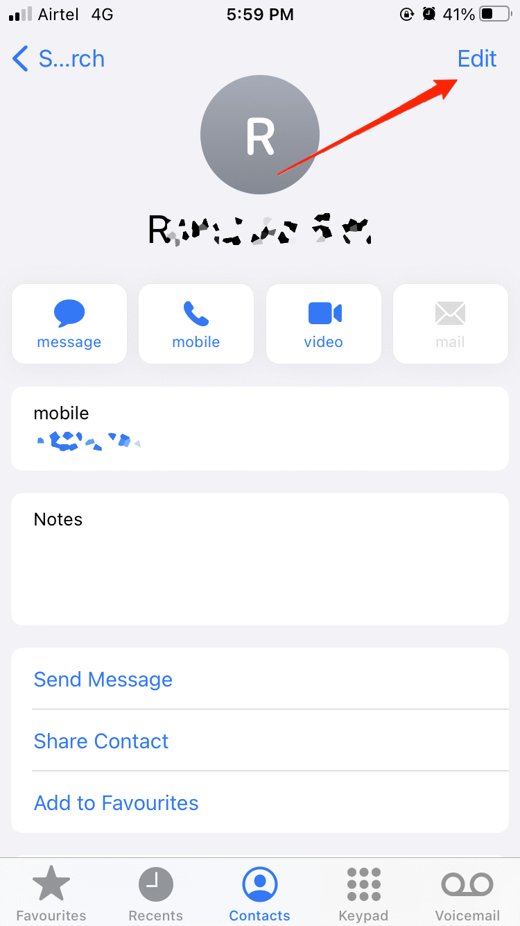 How to Mute Calls from a Specific Contact on your iPhone? 2 edit contact iphone