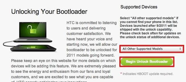 How to Unlock Bootloader and Root HTC Desire 825 ? 3 If device not listed, select all other supported model