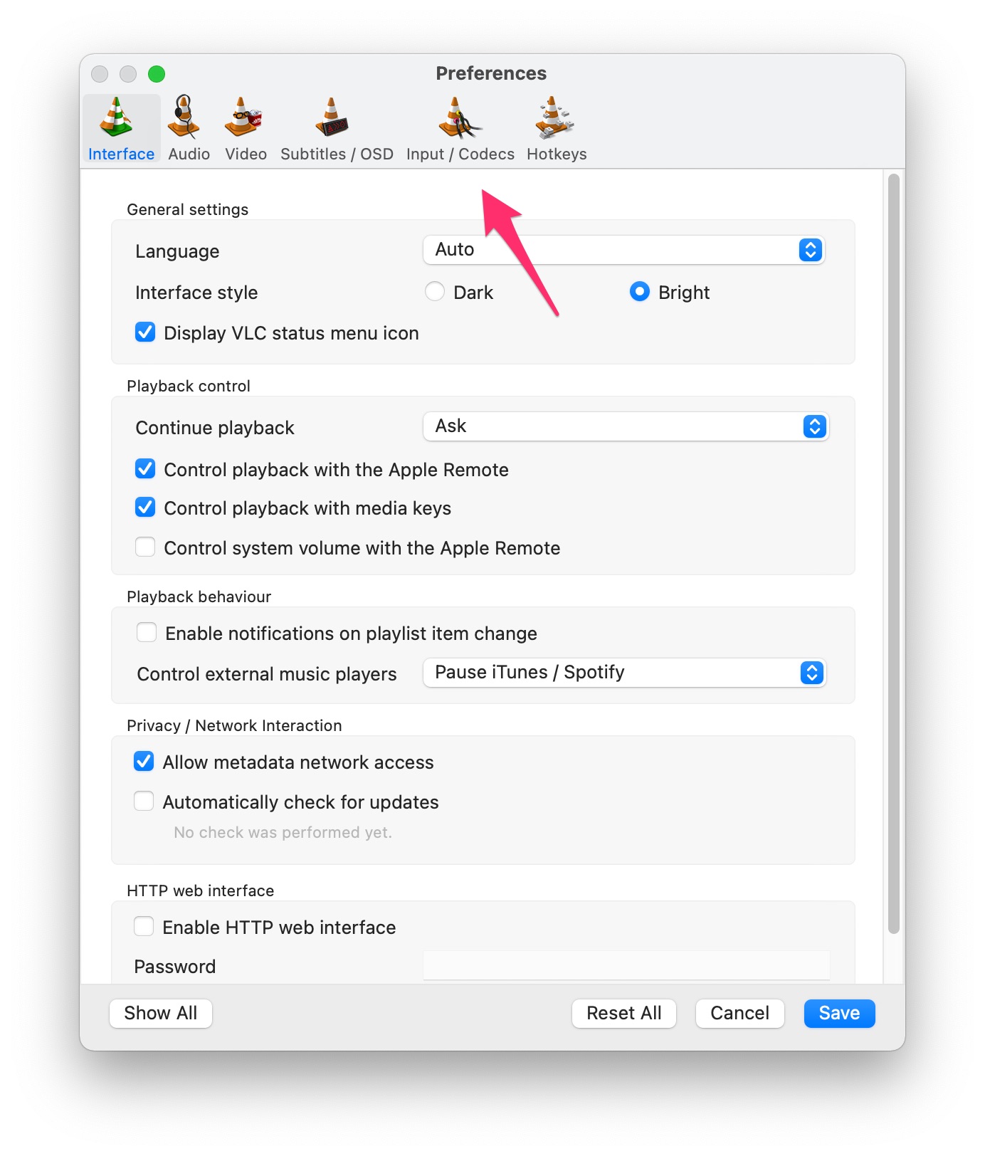 Trim Video in VLC Player | Windows and Mac 8 Input:Codecs