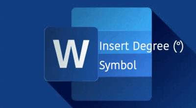 How to Insert Degree Symbol in Microsoft Word Insert Degree Symbol in Microsoft Word