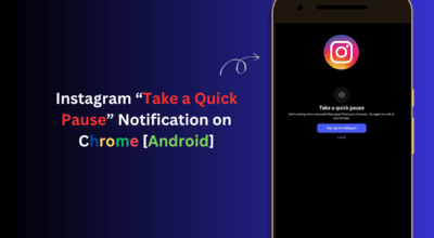 Instagram-Take-a-Quick Pause Notification on Chrome browser