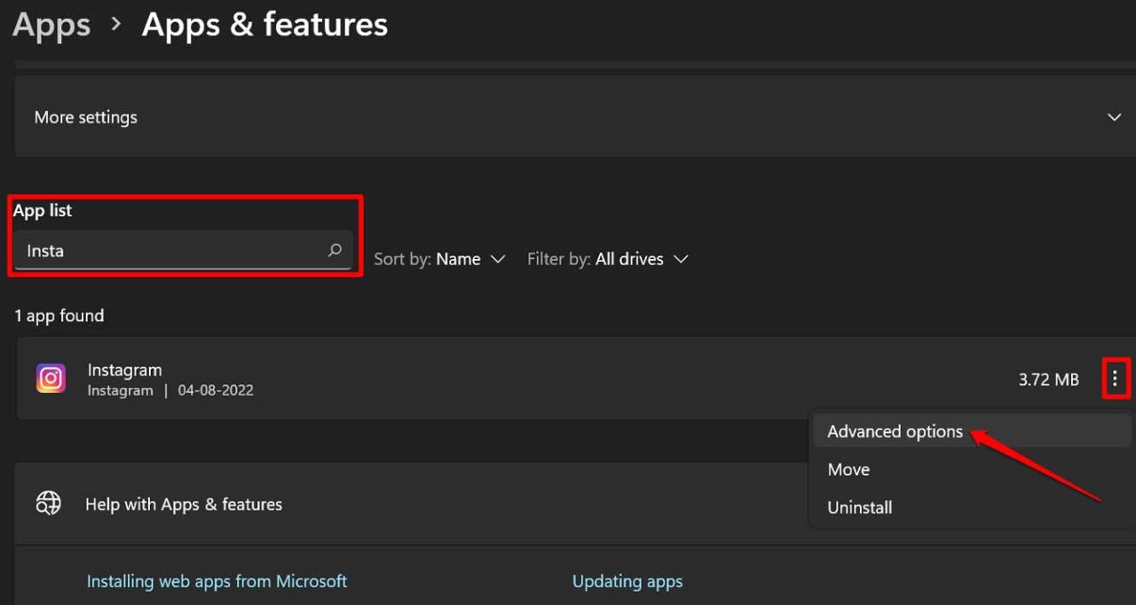 How to Fix Instagram App Not Working on Windows 11? 6 Instagram app setting Windows 11