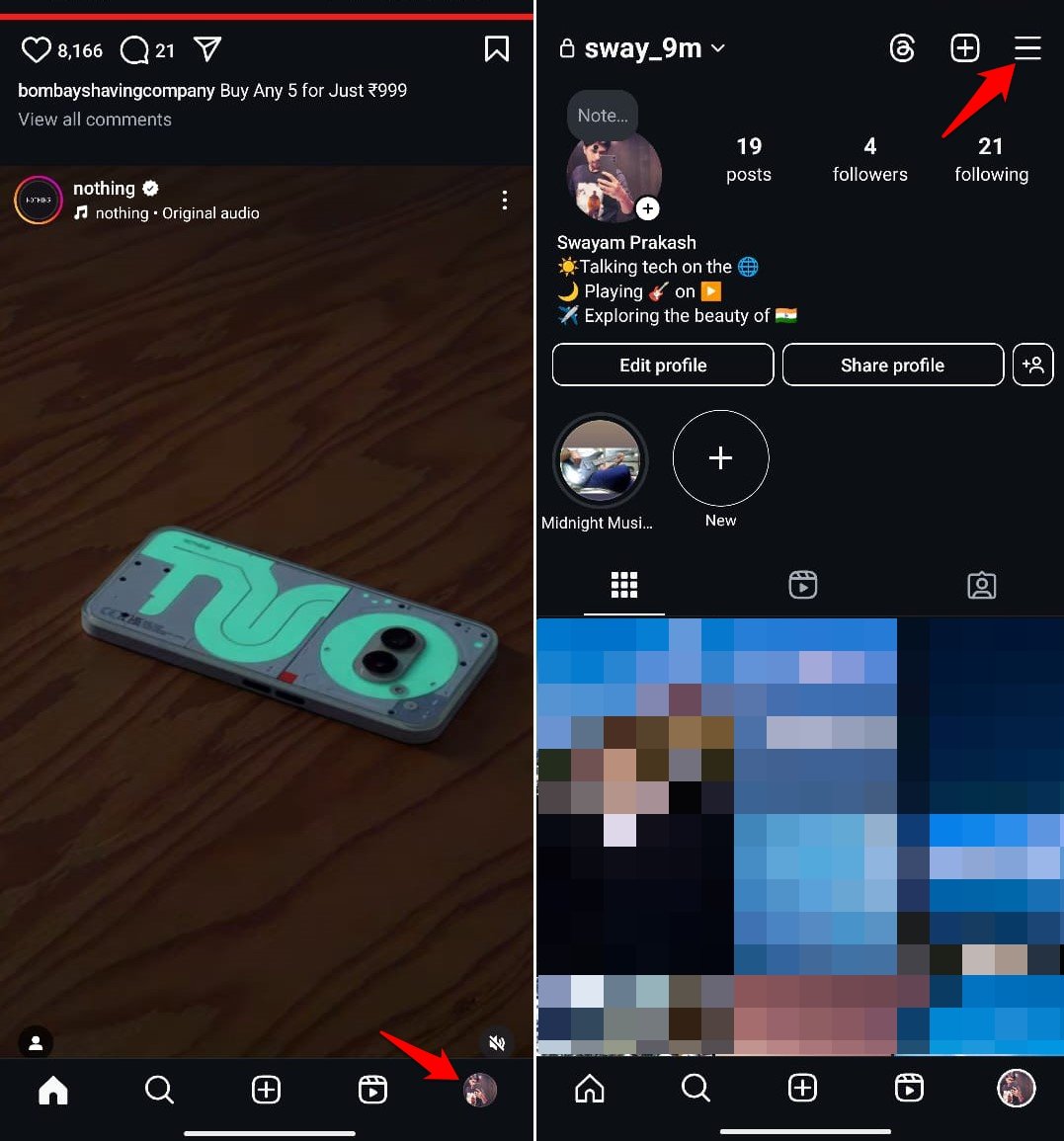 How I Fixed Instagram Story Views Not Showing? 3 Instagram profile menu