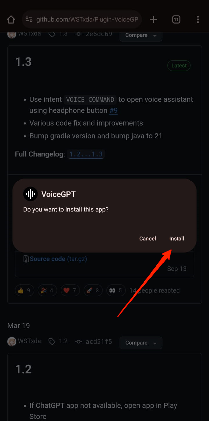 Next, select the downloaded file and tap on Install