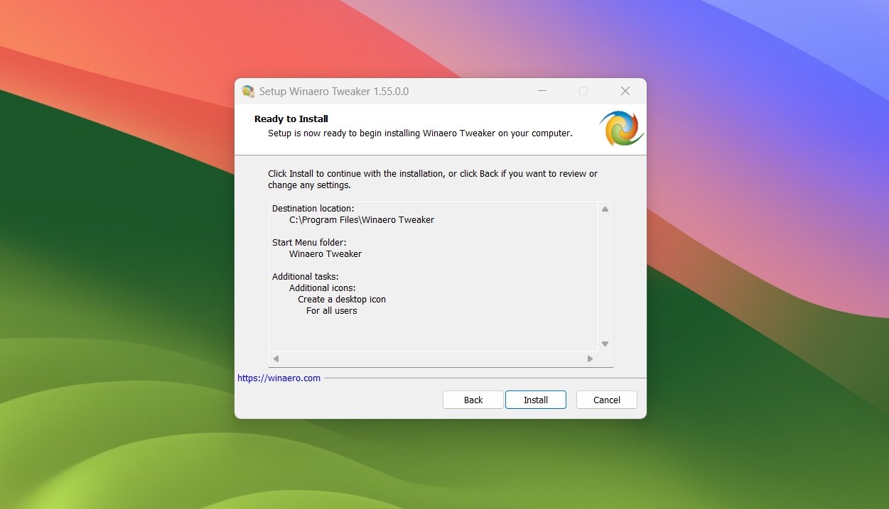 How to Remove the Spotlight Wallpaper Icon from Windows 11? 7 Install option in Winaero Tweaker