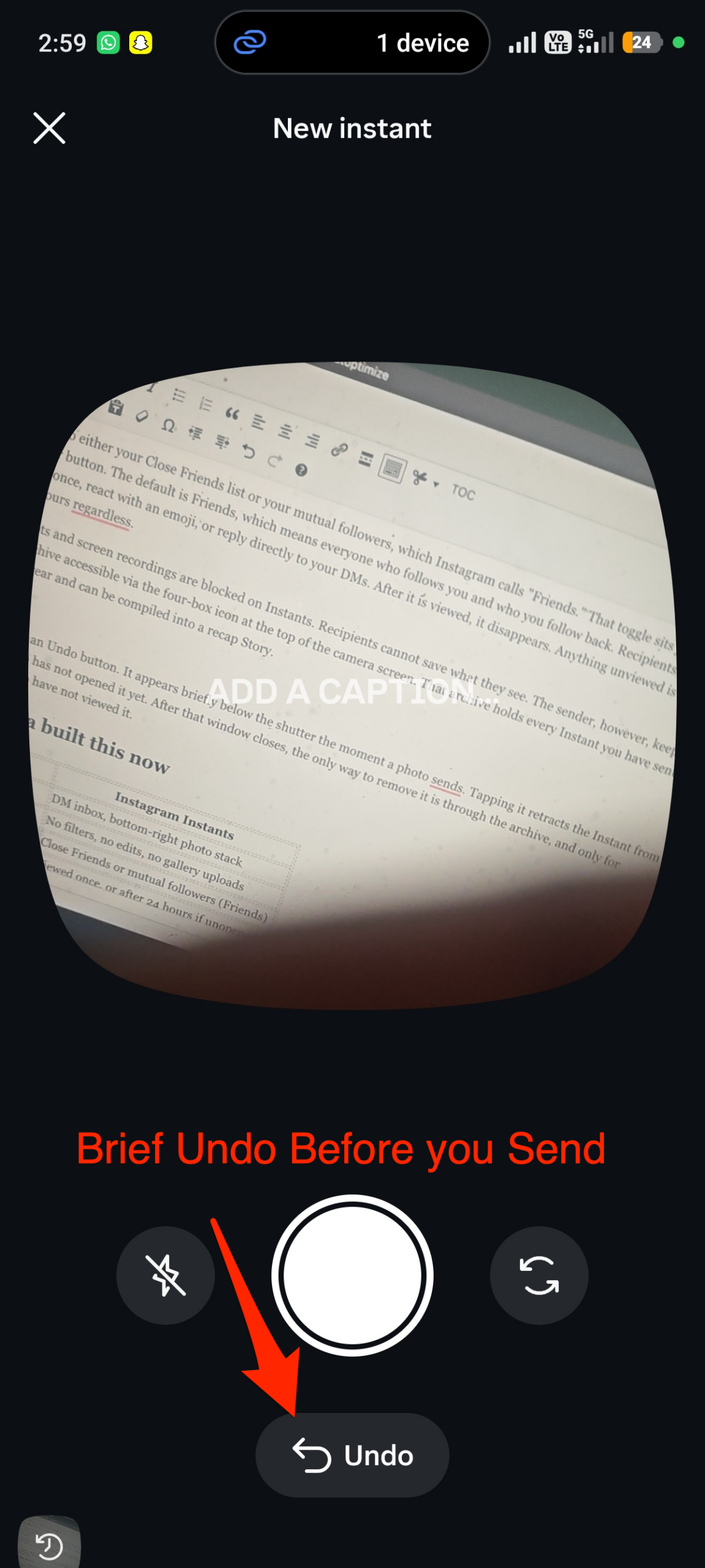 How to use Instagram Instants without accidentally sending to everyone 5 Instant_Undo_Button