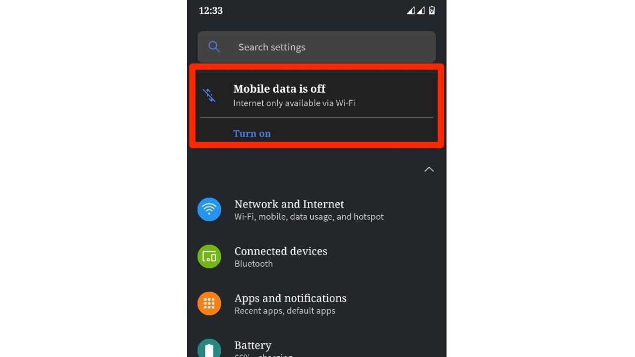 Fix Internet is Available only via Wi-Fi Error 1 Internet is Available only via Wi-Fi