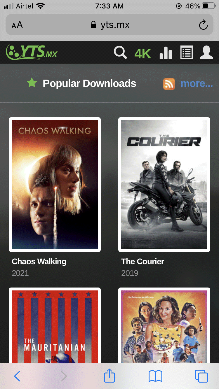 Movie Downloader for iPhone and iPad 10 Launch any browser on your iPhone (Safari: Chrome)