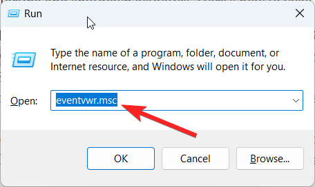 Launch event viewer using command prompt
