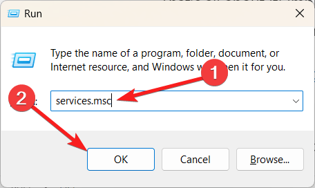 How to Fix Dynamic Lock Not Working in Windows 11 5 Launch services window using Run command