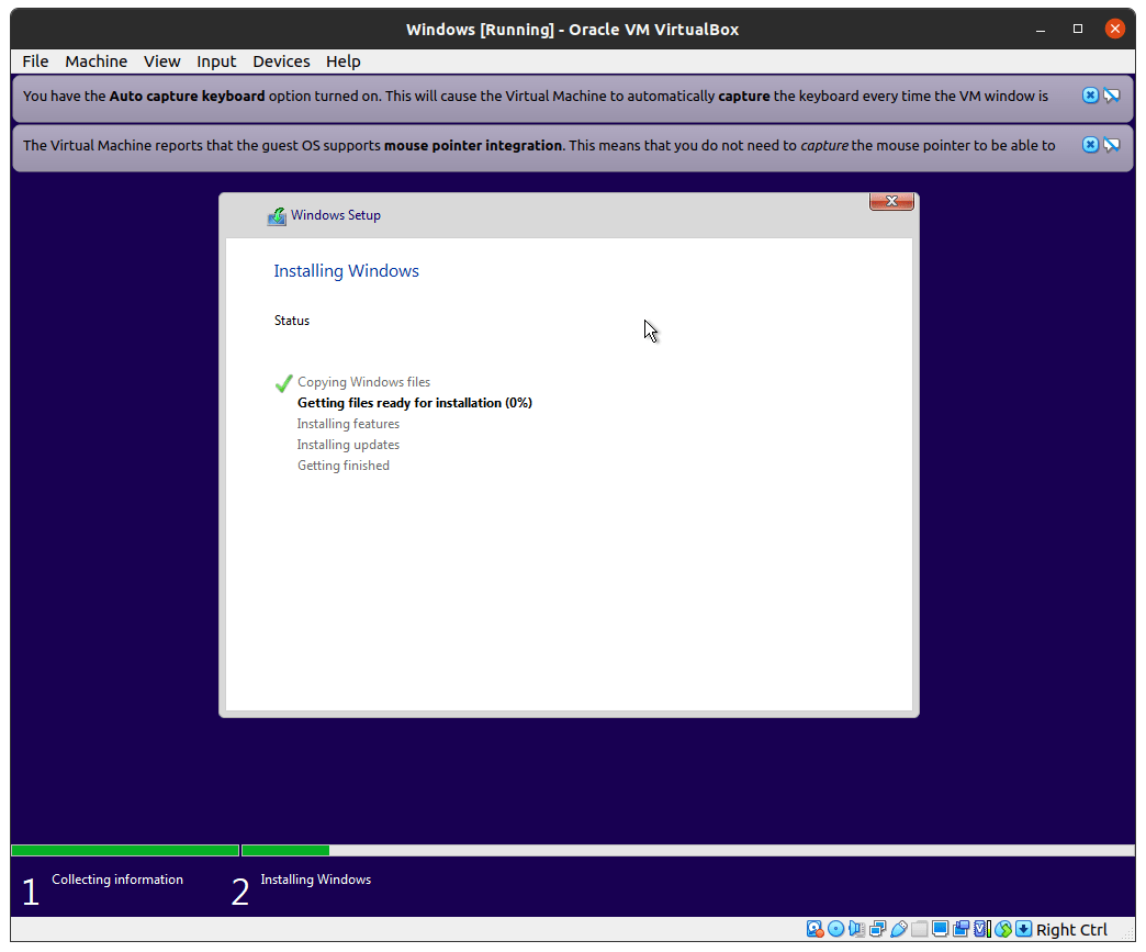 How to Run and Use Windows 10 in Linux PC? 31 Let Windows install the softwar