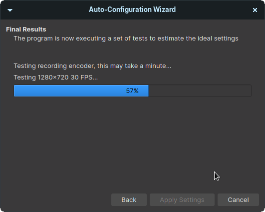 Let the OBS encoder run a few CPU/GPU tests