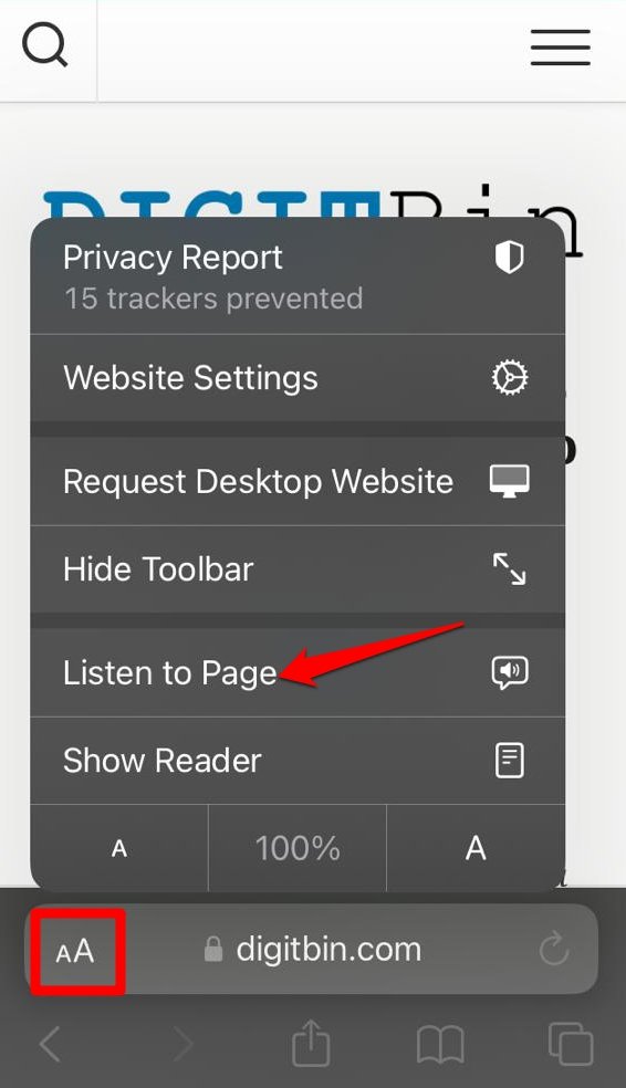 How to Read Aloud a Webpage on Safari on iPhone 2 Listen to Page feature on Safari browser iOS