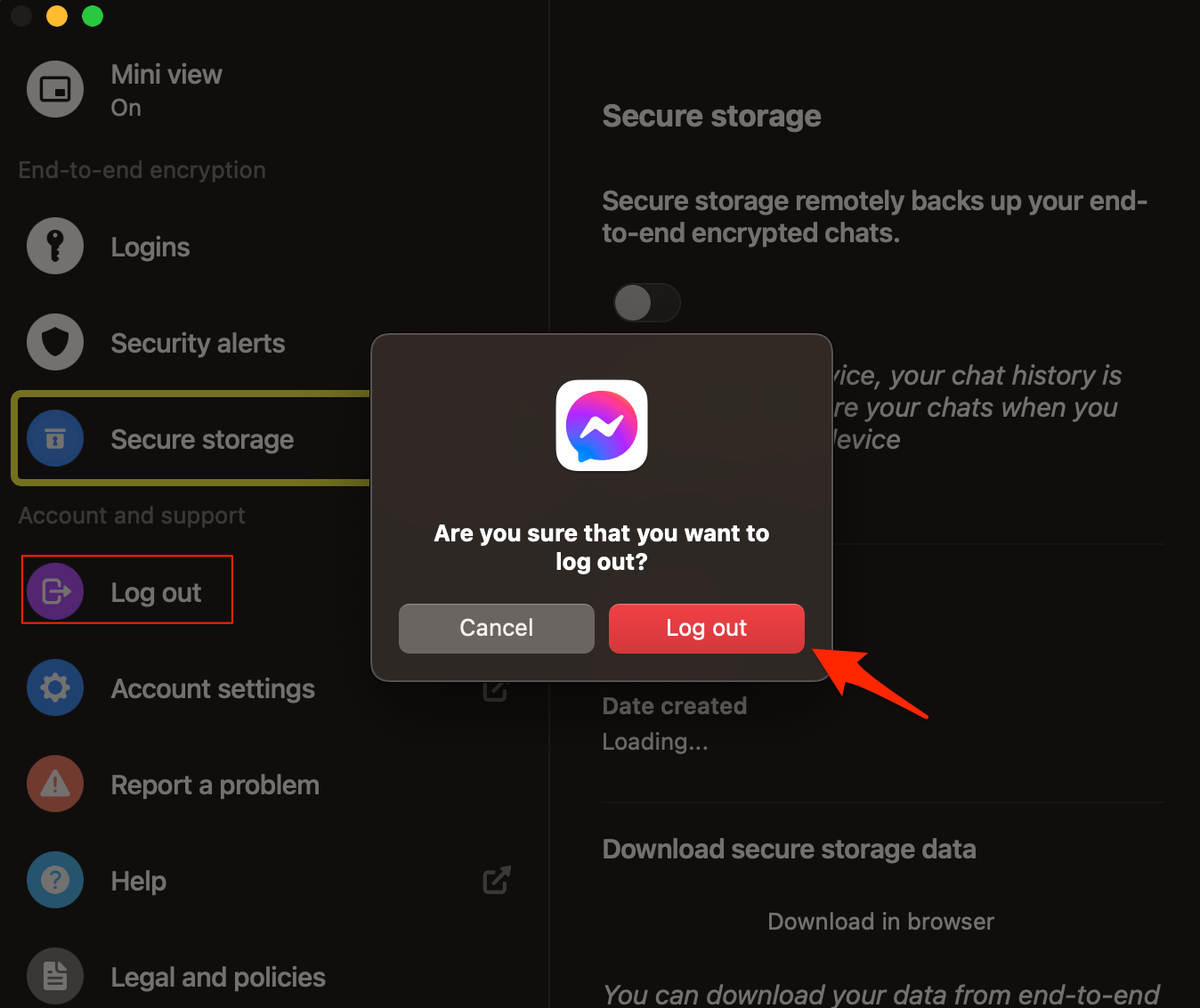 How to Facebook Messenger Not Working on Mac? 7 Log Out of Messenger