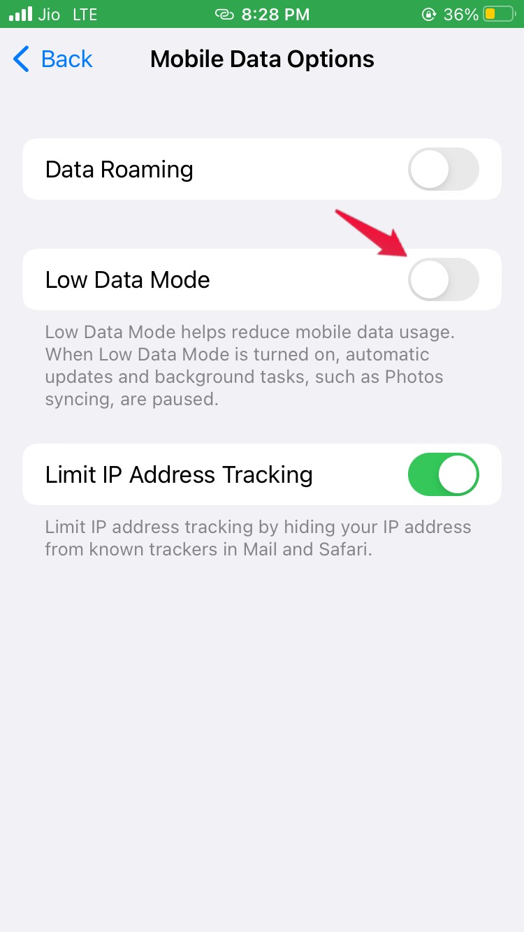 Low Data Mode