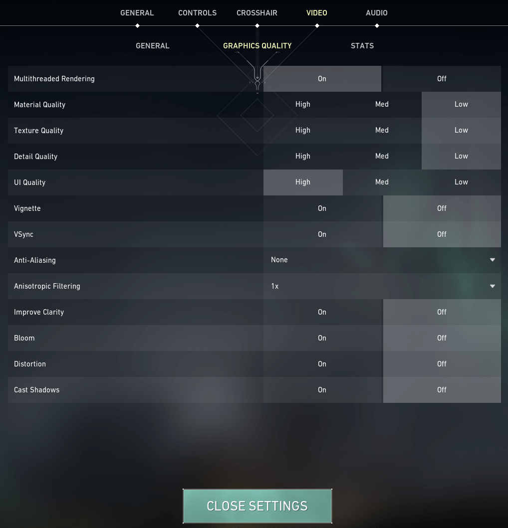Fix Lag in Valorant Game for PC 6 Maintain low settings in the graphics quality