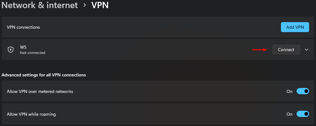 Make sure VPN is disabled under “VPN Connections”