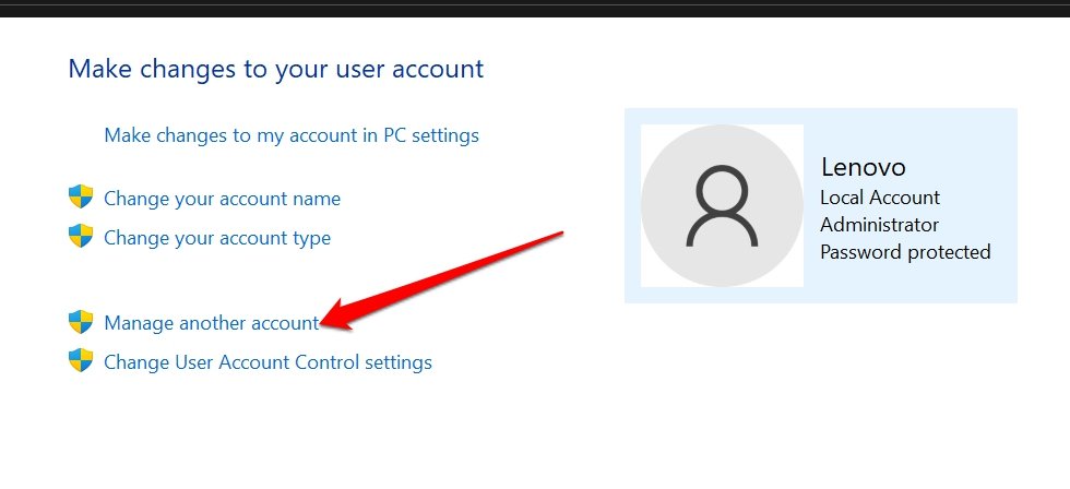 Manage Another Account